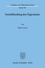 book Sozialbindung des Eigentums