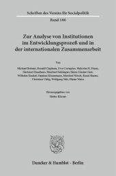 book Zur Analyse von Institutionen im Entwicklungsprozeß und in der internationalen Zusammenarbeit