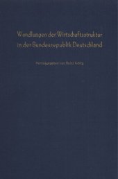 book Wandlungen der Wirtschaftsstruktur in der Bundesrepublik Deutschland