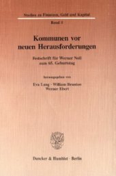 book Kommunen vor neuen Herausforderungen: Festschrift für Werner Noll zum 65. Geburtstag