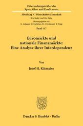 book Euromärkte und nationale Finanzmärkte: Eine Analyse ihrer Interdependenz