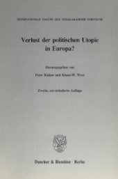 book Verlust der politischen Utopie in Europa?