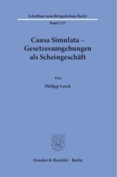 book Causa Simulata – Gesetzesumgehungen als Scheingeschäft