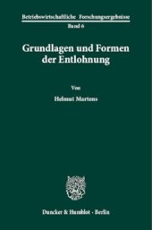 book Grundlagen und Formen der Entlohnung