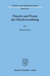 book Theorie und Praxis der Mischverwaltung