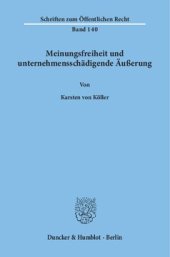 book Meinungsfreiheit und unternehmensschädigende Äußerung