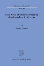 book Fake News als Herausforderung des deutschen Strafrechts