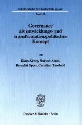 book Governance als entwicklungs- und transformationspolitisches Konzept