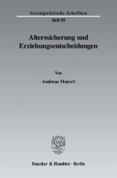 book Alterssicherung und Erziehungsentscheidungen