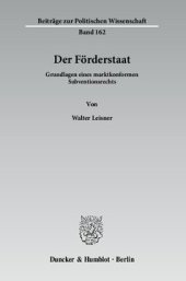 book Der Förderstaat: Grundlagen eines marktkonformen Subventionsrechts