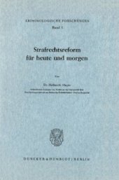 book Strafrechtsreform für heute und morgen