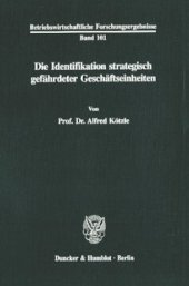 book Die Identifikation strategisch gefährdeter Geschäftseinheiten