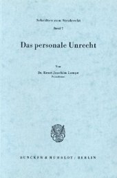 book Das personale Unrecht