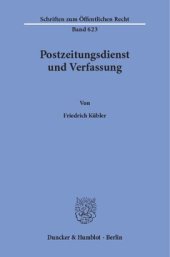 book Postzeitungsdienst und Verfassung