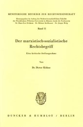 book Der marxistisch-sozialistische Rechtsbegriff: Eine kritische Stellungnahme