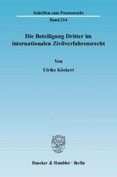 book Die Beteiligung Dritter im internationalen Zivilverfahrensrecht