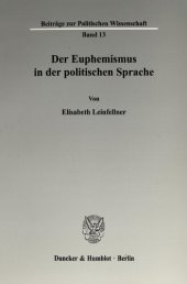 book Der Euphemismus in der politischen Sprache