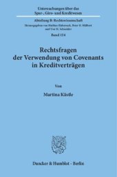 book Rechtsfragen der Verwendung von Covenants in Kreditverträgen