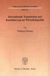 book Internationale Transmission und Koordinierung der Wirtschaftspolitik