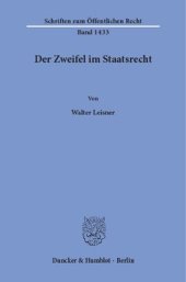 book Der Zweifel im Staatsrecht