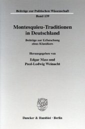 book Montesquieu-Traditionen in Deutschland: Beiträge zur Erforschung eines Klassikers