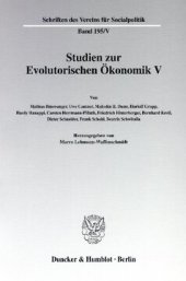 book Studien zur Evolutorischen Ökonomik V: Theoretische und empirische Beiträge zur Analyse des wirtschaftlichen Wandels