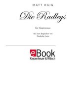 book Die Radleys. Ein Vampirroman