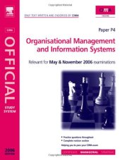 book CIMA study Systems 2006 : Organisational Management and information Systems (CIMA Study Systems Managerial Level 2006)