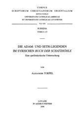 book Die Adam- und Seth-Legenden im Syrischen Buch der Schatzhohle. Eine quellenkritische Untersuchung