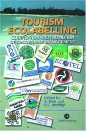 book Tourism Ecolabelling: Certification and Promotion of Sustainable Management