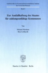 book Zur Ausfallhaftung des Staates für zahlungsunfähige Kommunen