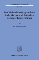 book Der Einheitlichkeitsgrundsatz im britischen und deutschen Recht der Konzernbilanz