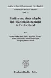 book Einführung einer Abgabe auf Pflanzenschutzmittel in Deutschland