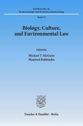 book Biology, Culture, and Environmental Law