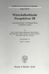 book Wirtschaftsethische Perspektiven III: Unternehmensethik, Verteilungsprobleme, methodische Ansätze