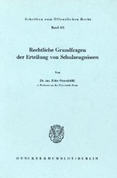 book Rechtliche Grundfragen der Erteilung von Schulzeugnissen