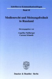 book Medienrecht und Meinungsfreiheit in Russland