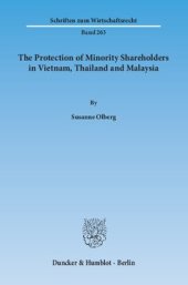 book The Protection of Minority Shareholders in Vietnam, Thailand and Malaysia