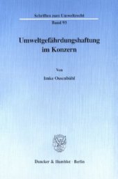 book Umweltgefährdungshaftung im Konzern