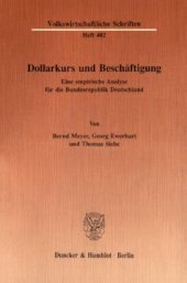 book Dollarkurs und Beschäftigung: Eine empirische Analyse für die Bundesrepublik Deutschland