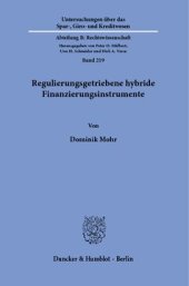 book Regulierungsgetriebene hybride Finanzierungsinstrumente