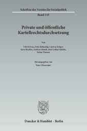 book Private und öffentliche Kartellrechtsdurchsetzung