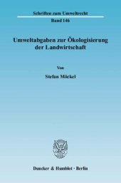 book Umweltabgaben zur Ökologisierung der Landwirtschaft