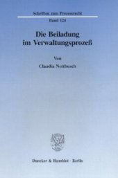 book Die Beiladung im Verwaltungsprozeß