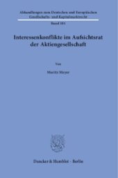 book Interessenkonflikte im Aufsichtsrat der Aktiengesellschaft