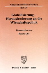 book Globalisierung - Herausforderung an die Wirtschaftspolitik