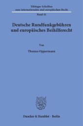 book Deutsche Rundfunkgebühren und europäisches Beihilferecht