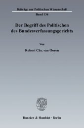 book Der Begriff des Politischen des Bundesverfassungsgerichts