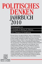 book Politisches Denken. Jahrbuch 2010