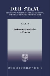 book Verfassungsgeschichte in Europa: Tagung der Vereinigung für Verfassungsgeschichte in Hofgeismar vom 27. bis 29. März 2006